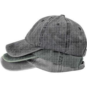 3 Pack Washed Plain Baseball Cap, Retro Adjustable Dad Hats Gift for Men/Women